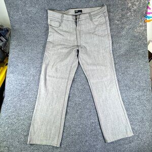 QRUEL MEN'S 44 JEANS company light grey denim Y2K hip hop style